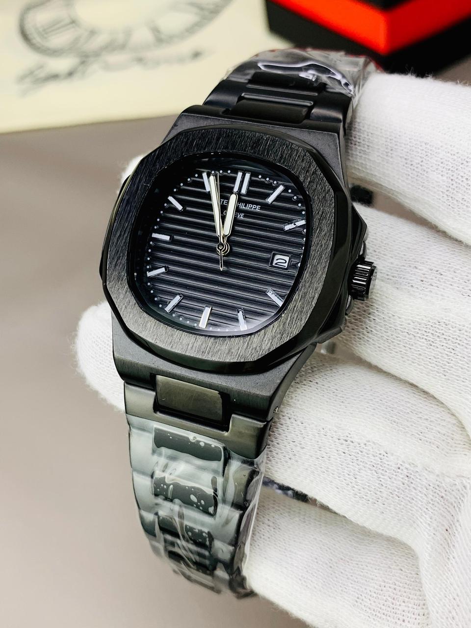 All black luxury watch